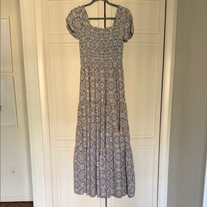 Floral Blue Maxi Dress